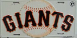 LP 597 SF San Francisco Giants MLB Baseball License Plate 662