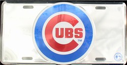 LP - 632 Chicago Cubs Premium
         Chrome License Plate - 50039