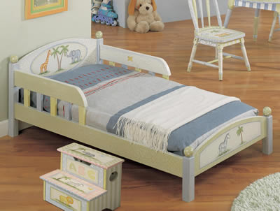 Teamson W-3837F Children's Bed - Crackle Finish Safari