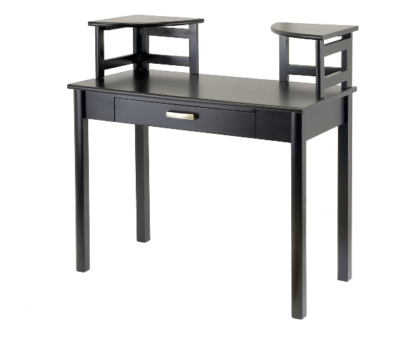 Corner Desk - Winsome 92373 Liso 3pc Writing Desk With 2 Corner Hutch Set - Espresso