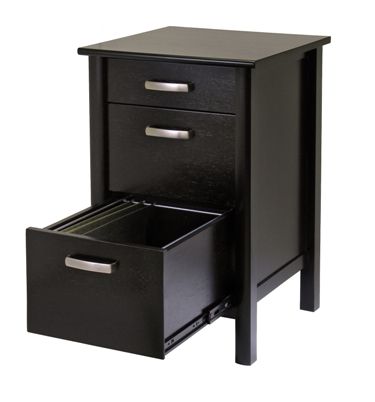 File Cabinets - Winsome 92721 Liso File Cabinet With 3 Drawers - Dark Espresso