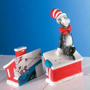 Dr. Seuss Cat in the Hat House Salt and Pepper
