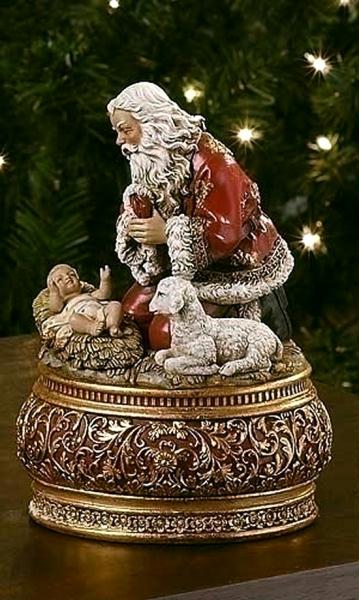 Roman Large Kneeling Santa Figure