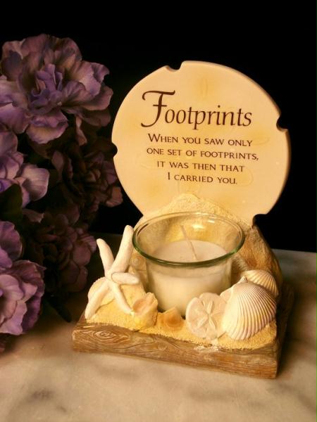Footprints Votive Holder