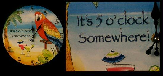 Paradise Wall Clock It s Five O Clock Somewhere