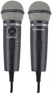 Sing Karaoke Online - EMERSON MM207 DUAL PLUG N SING HANDHELD KARAOKE MICROPHONES
