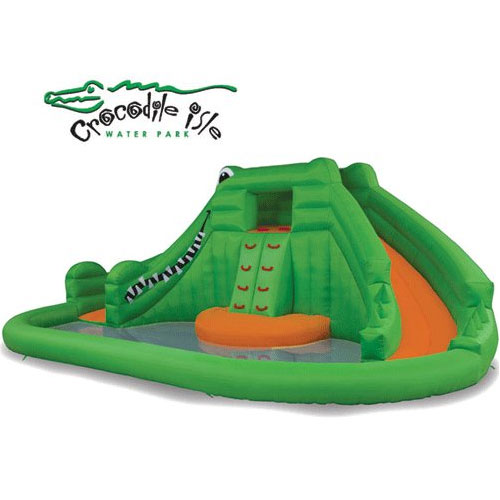 Blast Zone Crocodile Isle Inflatable Waterslide