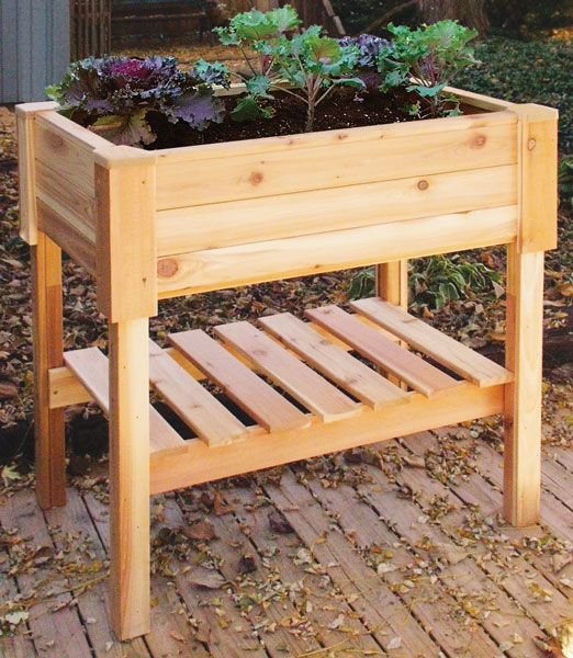 Cedar Creek 2424BS - Rectangular Raised Garden-Shelf - 2 Feet High