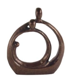 Danya B. ZL8035 Abstract Family Circle Sculpture-Cast Aluminum