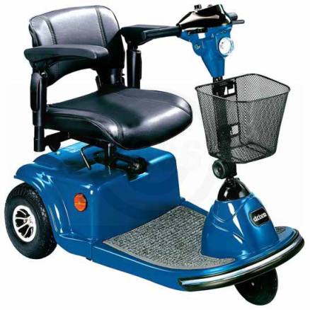 Drive Medical S35006GT Daytona Gt 3-Wheel Scooter-Blue-1- Case