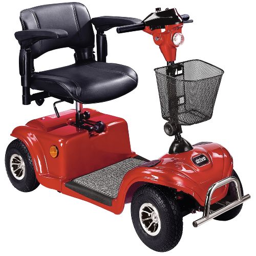Drive Medical S45001GT Daytona Gt 4-Wheel Scooter-Red-1- Case
