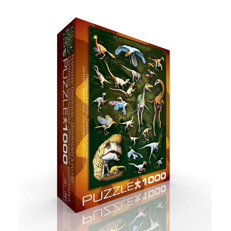 Absolutely Prehistoric Puzzles: EuroGraphics 60000072 Feathered Dinosaurs I Puzzle