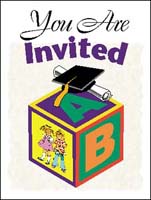 Hayes School Publishing PC21 Kindergarten Graduation Invitation Set 1 Set of 25 Invitations with envelopes