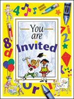 Hayes School Publishing PC31 Kindergarten Graduation Invitation Set 2 Set of 25 Invitations with envelopes
