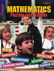 Hayes School Publishing A292R Math Puzzles and Games Gr. 2- 48 Blackline Masters