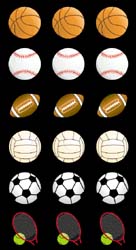Hayes School Publishing CHS321 Sports Chart Seals- Set of 720 7/16 Stickers