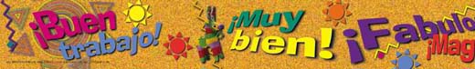 Hayes School Publishing BB139 Spanish Praise Words Bulletin Brd Trimmers