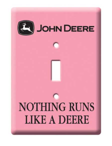 John Deere 06018 JD Pink Lightswitch Plate