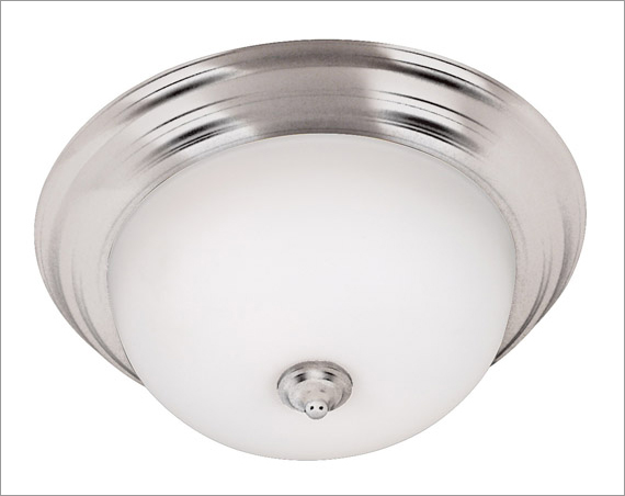 80364bs Triomphe 1 Light Small Flush- Brushed Steel Finish