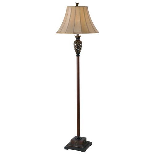 20181gr Iron Lace Floor Lamp- Golden Ruby Finish