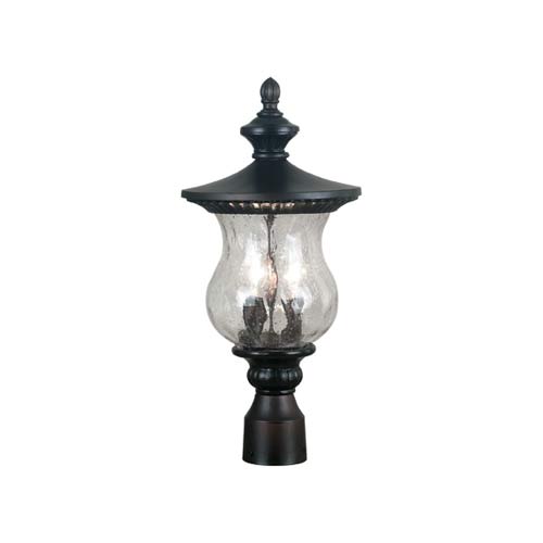 Kenroy Home 80533ORB Gregorian 2 Light Post Lantern- Oil Rubbed Bronze Finish