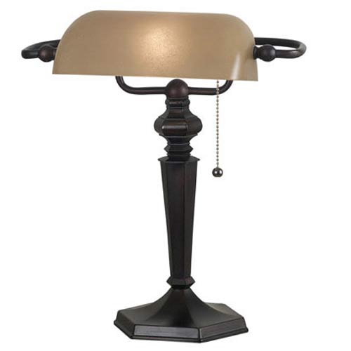 Kenroy Home 20610ORB Chesapeake Banker Lamp Oil Rubbed Bronze Finish
