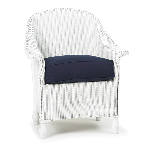 Lloyd-Flanders 25001001555 Embassy Dining Chair with White finish and Navy