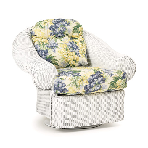 LloydFlanders 32080001552 Casa Grande Swivel Rocker in White finish and Cantwell fabric