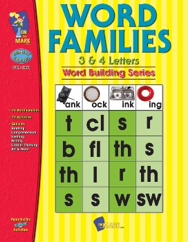 Otm1860 Word Families 3 & 4 Letter Words Gr. 1-3