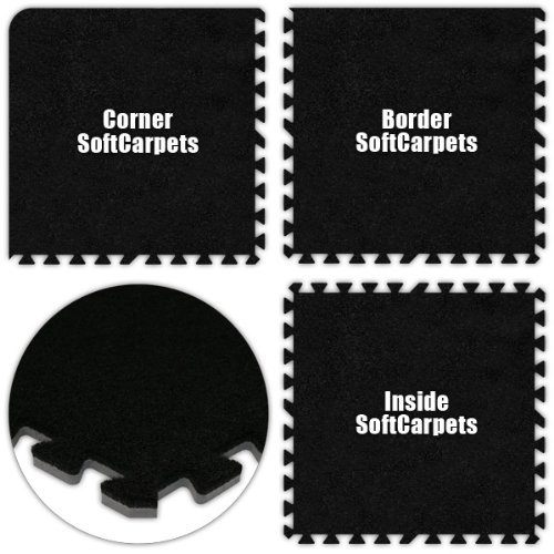 Scbk1846 Softcarpets -black -18 X 46 Set