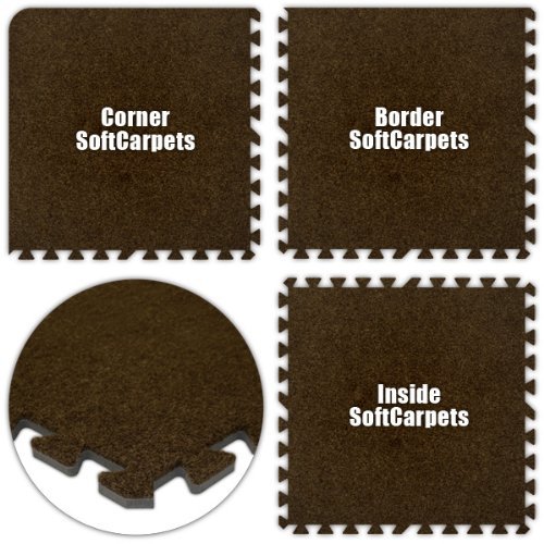 Scbn1216 Softcarpets -brown -12 X 16 Set - Pack Of 8
