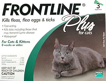 Frontlineplus3-green Frontline Plus 3 Pack Cat All Sizes - Green