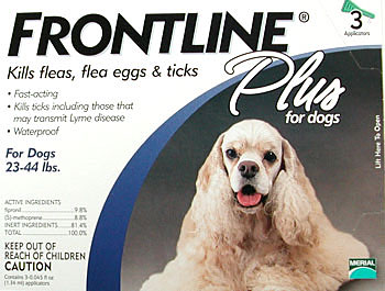 Frontlineplus3-blue Frontline Plus 3 Pack Dog 23-44 Lbs. - Blue