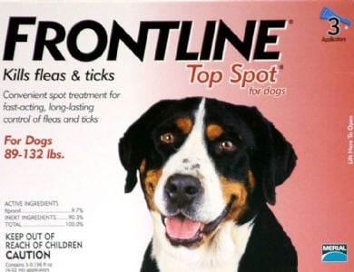 Topspot3-red Frontline Topspot 3 Pack Dog 89 Lbs. & Up - Red