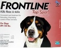Topspot6-red Frontline Topspot 6 Pack Dog 89 Lbs. & Up - Red
