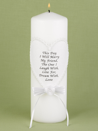 Hortense B. Hewitt 94704 This Day I Marry Lace Unity Candle