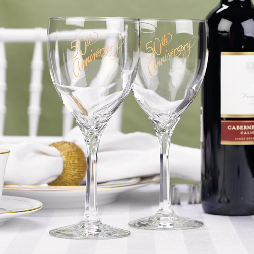 Hortense B. Hewitt 22719 50th Anniv Wine Glasses