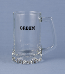 Hortense B. Hewitt 41901 Wedding Accessories Glass Mug - Groom