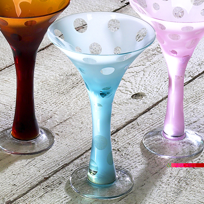 Impulse IG1001DOTA Dot Martini Aqua- Set of 4