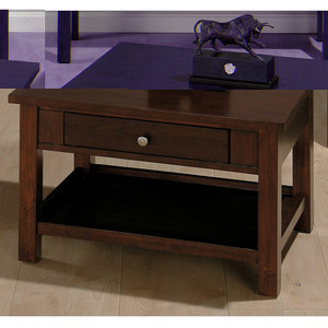 Jofran 251-5 Lift-Top Cocktail Table With 2 Drawers And Casters - Milton Cherry Finish