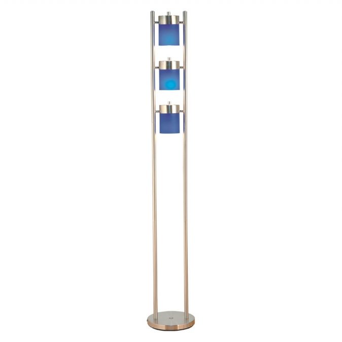 3031fb 3-light Adjustable Floor Lamp - Blue