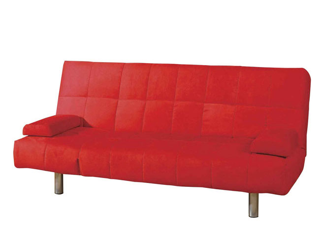 Ore International R8113RED Straight Leg Futon Sofa Bed Red