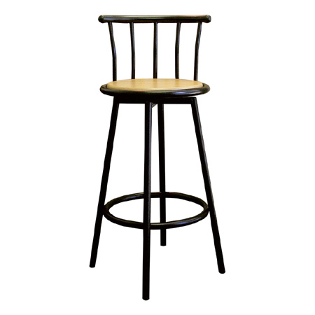 Ore International R652 BK Set of 2 Swivel Barstools  Black