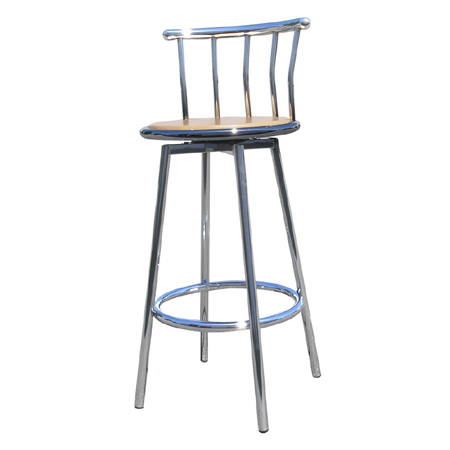 Ore International R652 CP Set of 2 Swivel Barstools  Chrome