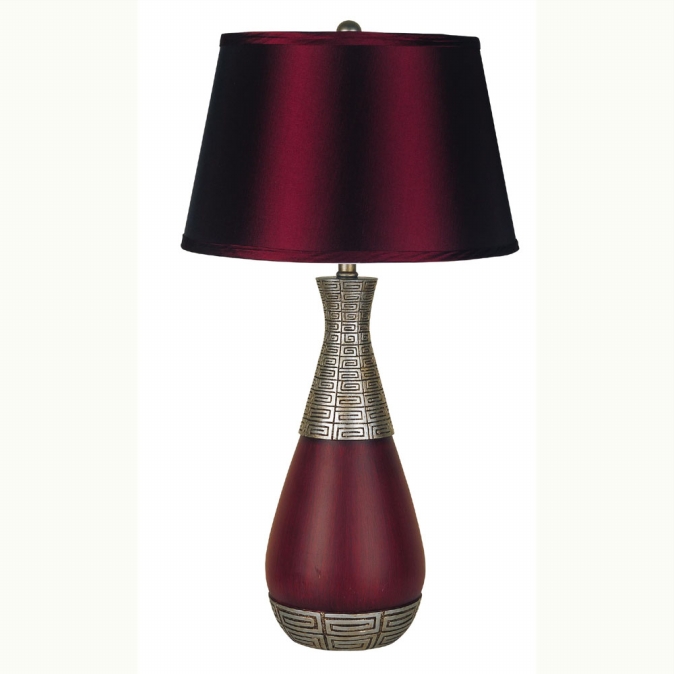 8163 29.5 Unique Table Lamp - Burgundy