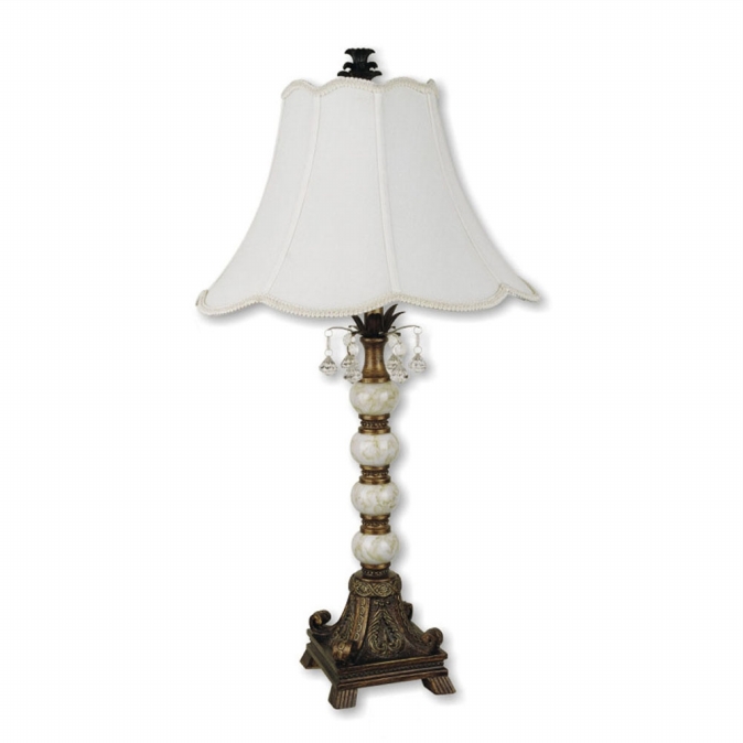 8167 31 Table Lamp With Pearly Base