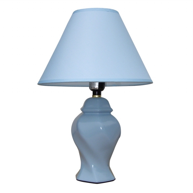 Ore International 606BL Ceramic Table Lamp Blue