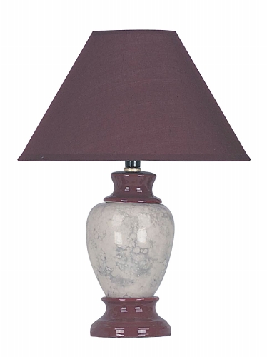 609bg Ceramic Table Lamp - Burgundy