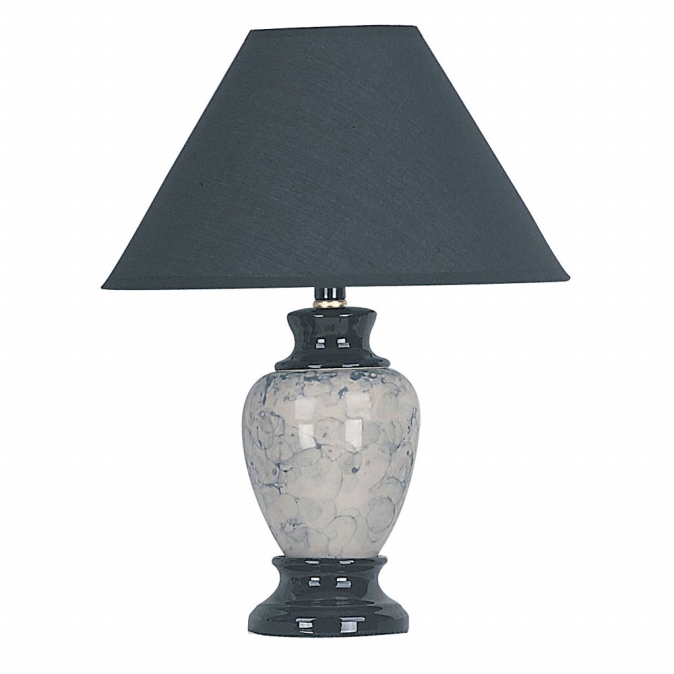 609bk Ceramic Table Lamp - Black