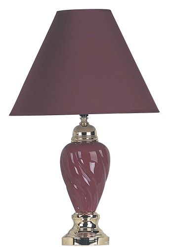 6116bg 22 Ceramic Table Lamp - Burgundy